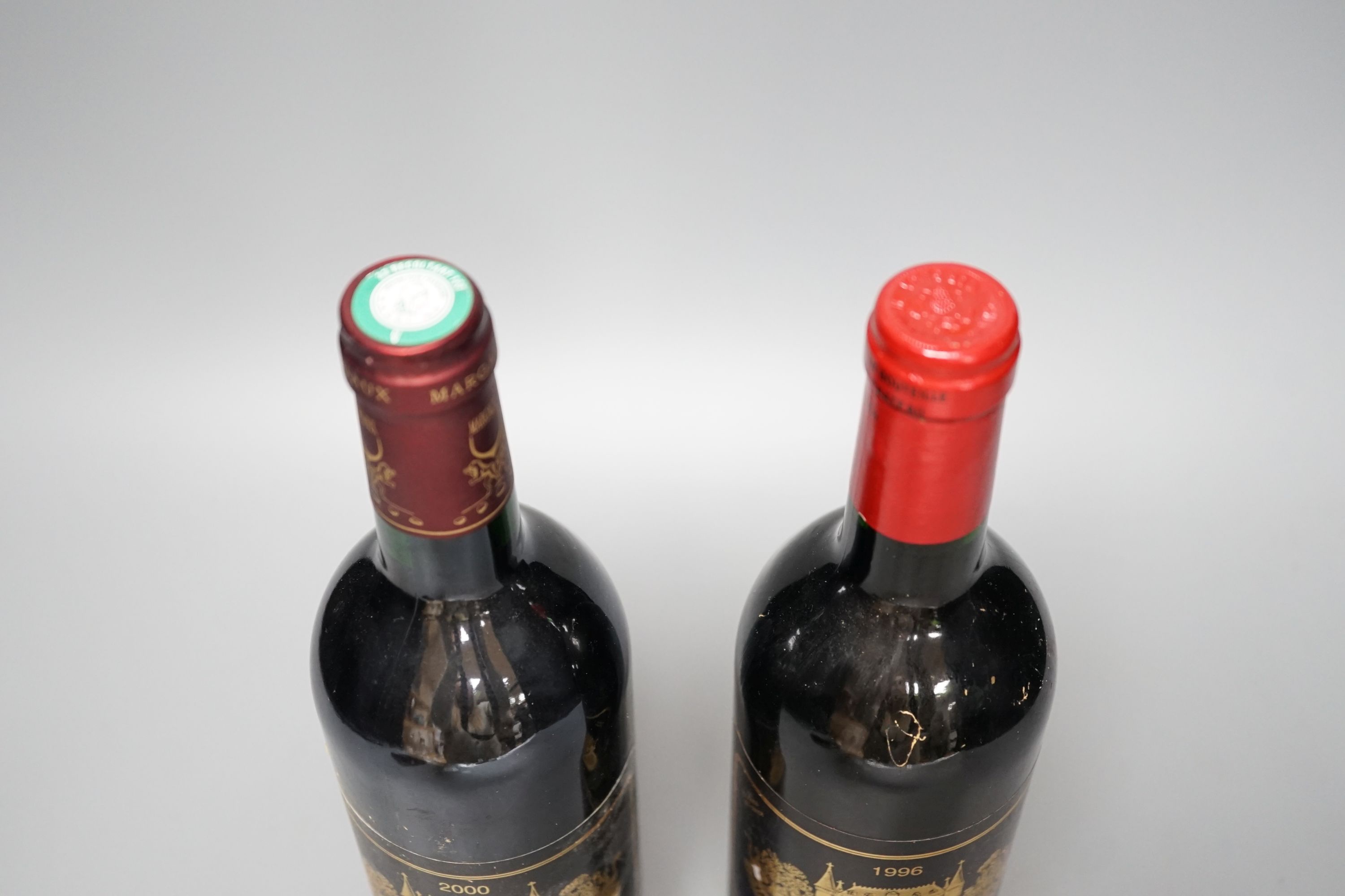 Chateau Palmer Margaux Medoc - 2 bottles, 1996 and 2000